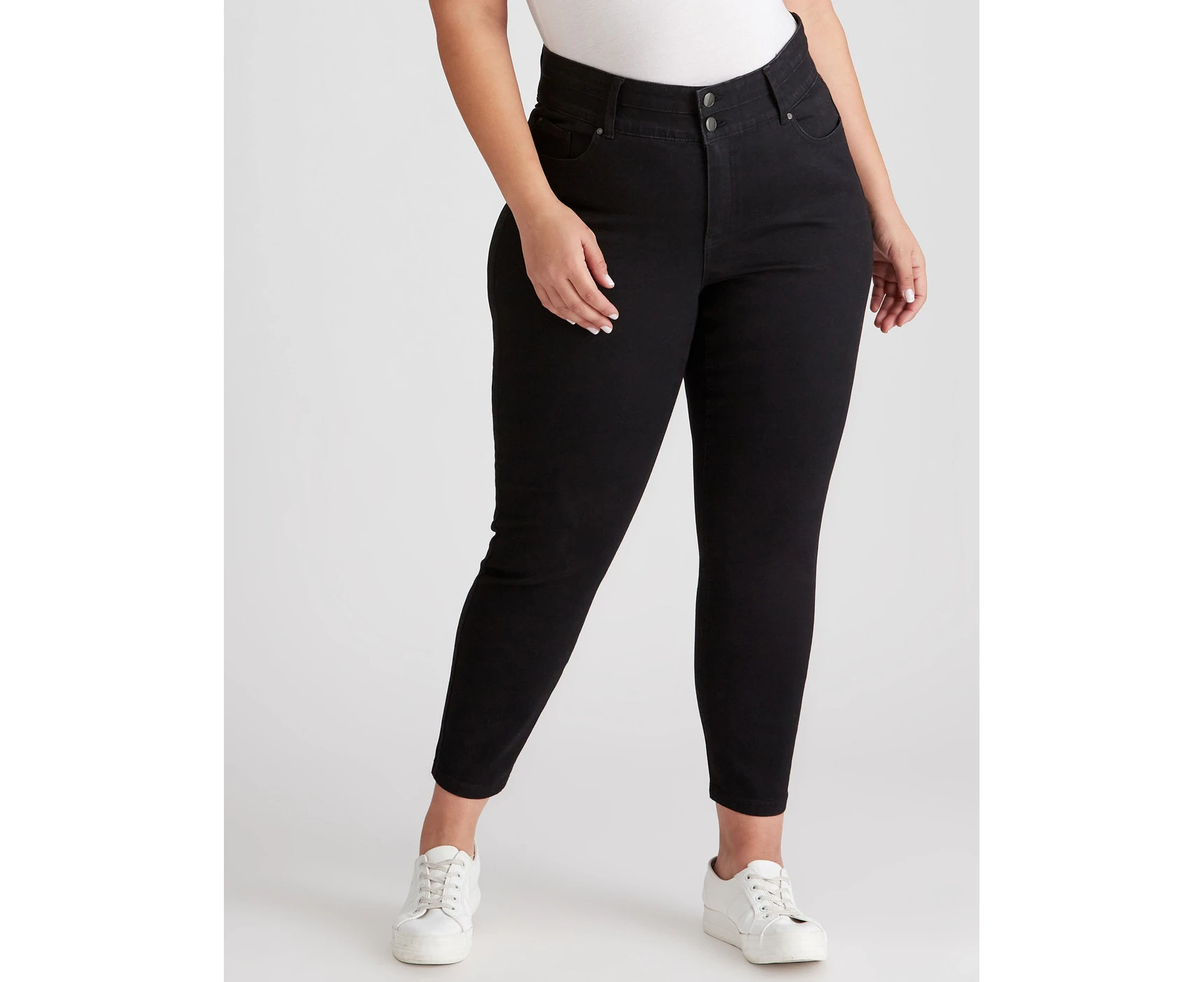 Autograph - Plus Size - Womens Jeans - Black Slim Leg - Denim - Cotton Pants - All Season - Elastane - Regular - Casual Trousers - Work Fashion