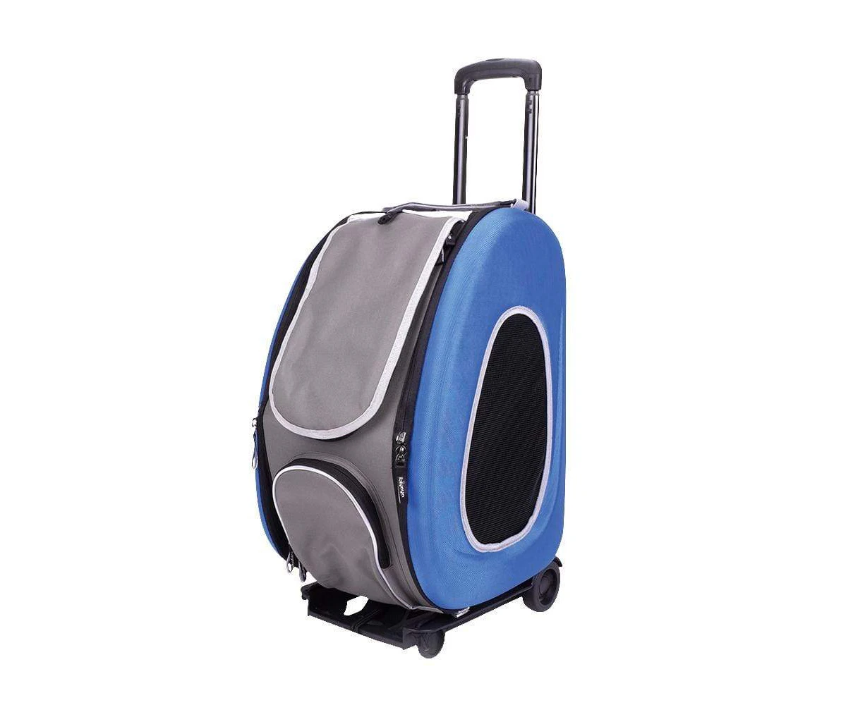 Ibiyaya Convertable Pet Carrier with Wheels - Royal Blue