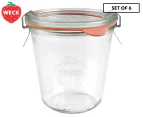 6 x Weck 290mL Glass Jar w/ Lid & Seal