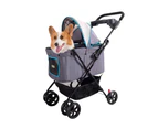 Ibiyaya Easy Strolling Pet Buggy Pram, Simple Grey