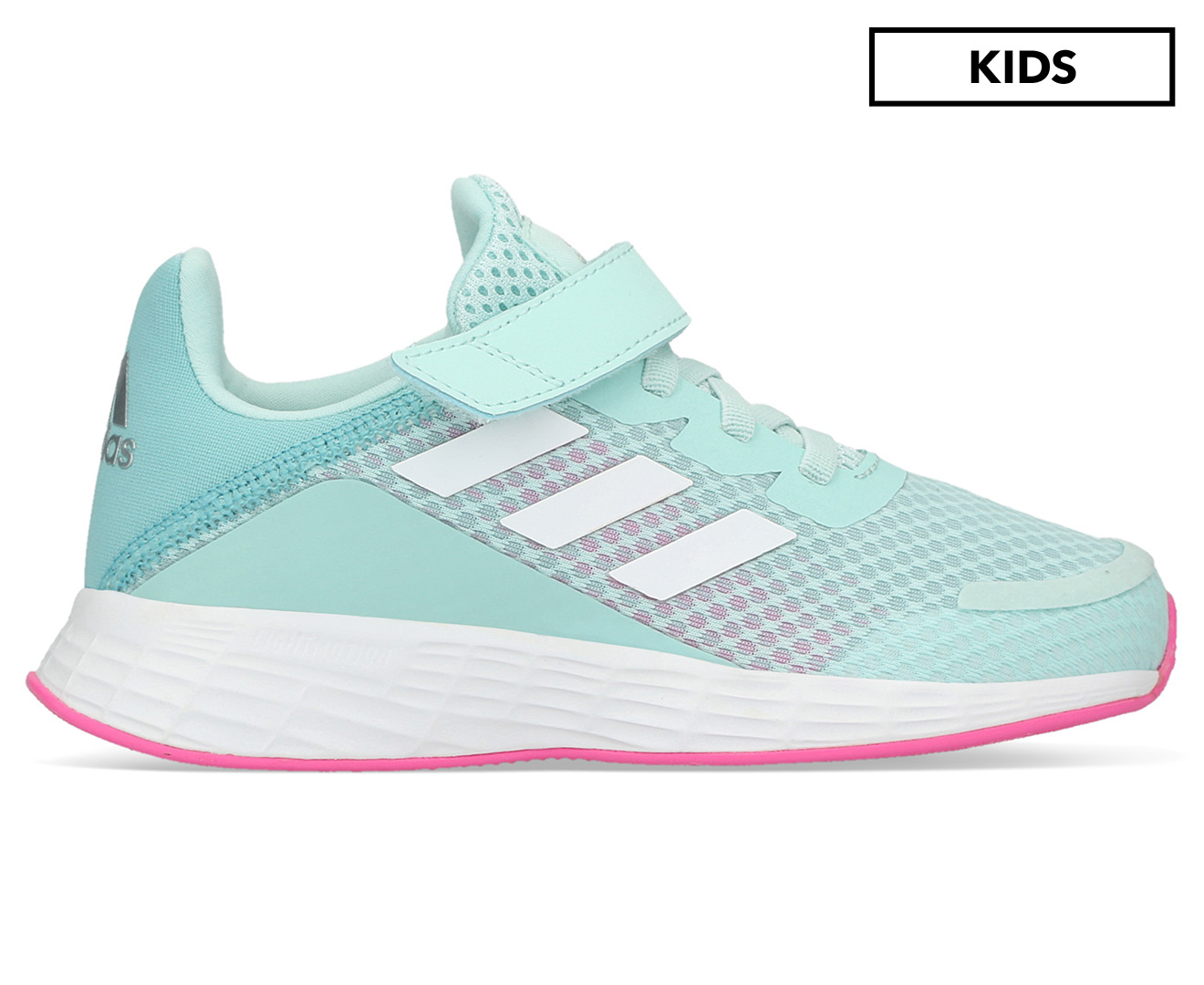 Adidas Kids Duramo SL Running Shoes Halo Mint Cloud White Screaming Pink Catch