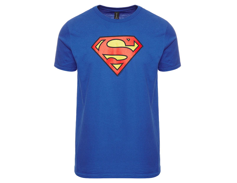 Superman Men's Logo Tee / T-Shirt / Tshirt - Blue
