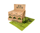 Oh Crap Dog Poop Bags, Non-Plastic & Compostable, 3-Pack (60 Bags)