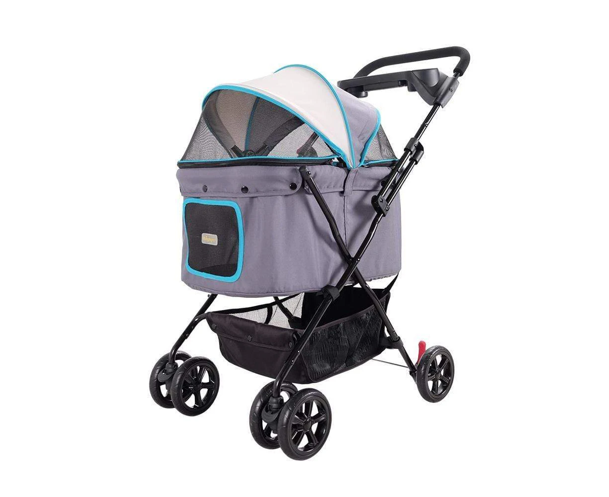 Ibiyaya Easy Stroller Pet Buggy in Grey & Blue