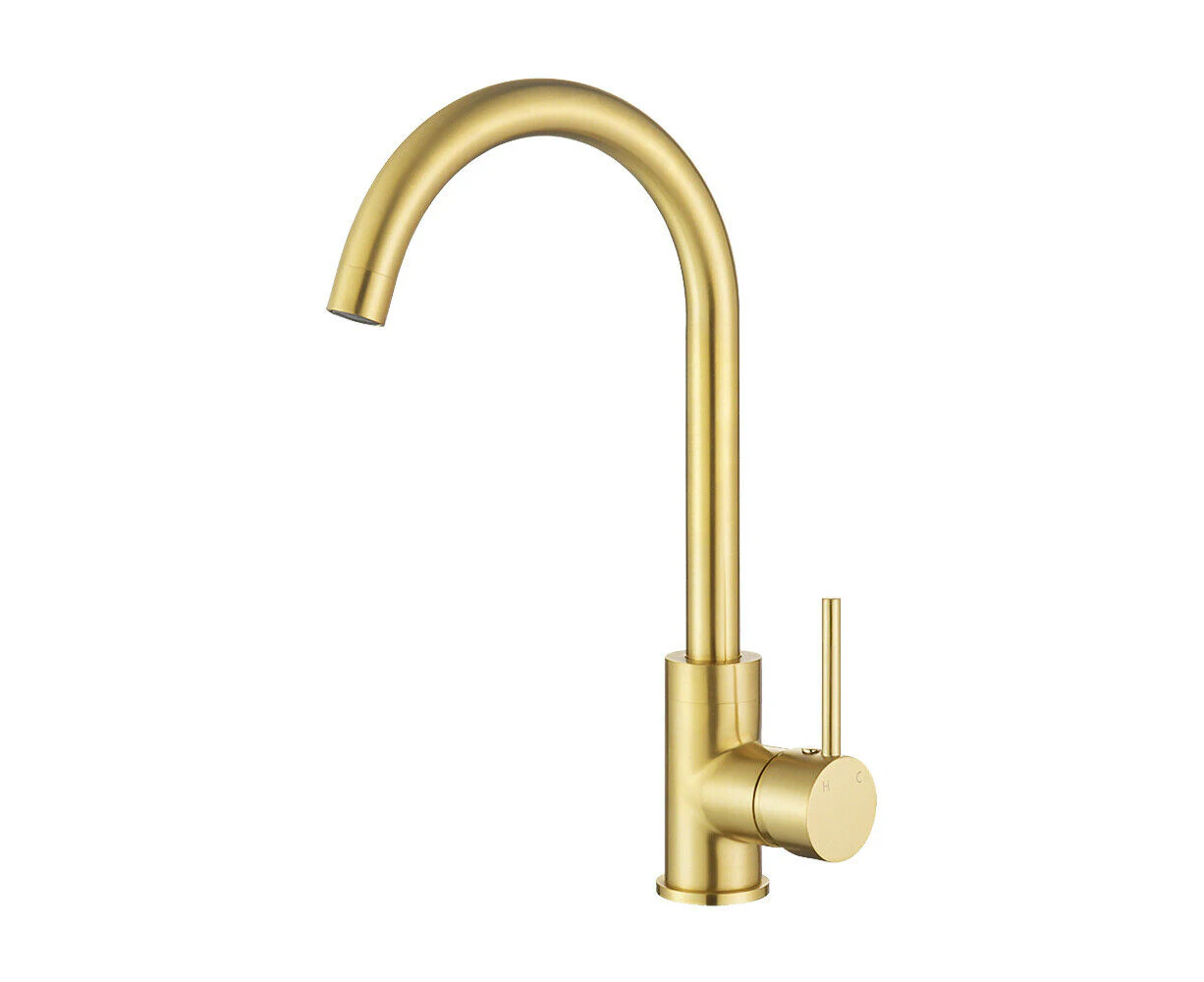 Decaura Brushed Gold Laundry Mixer Kitchen Tap Sink Basin Swivel Bath Spout Faucet