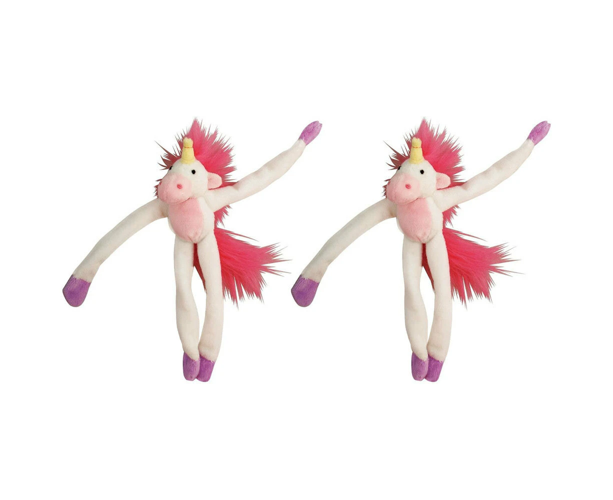 2x Magnet Mates Unicorn 25cm Cling Animal Plush Soft Toy 3y+ Baby/Kids/Children