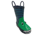 Grosby Boys' Jellies Snapper Gumboots - Blue/Green