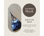 Face Mask Reusable (2 Pack) Australia Silk Satin (Free Mask Necklace) - Black/Grey