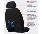 Ford Ranger PX Dual Cab 2015-2022 TRADIES Black Canvas Car Seat Covers - Black