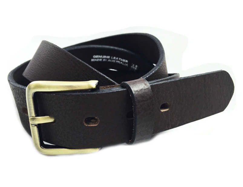 Men’s Leather Belt 35mm Wide - Brown
