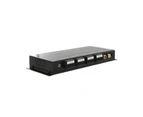 4-Zone Power Amplifier Splitter Box with Volume Control for 4 Pairs of Speakers