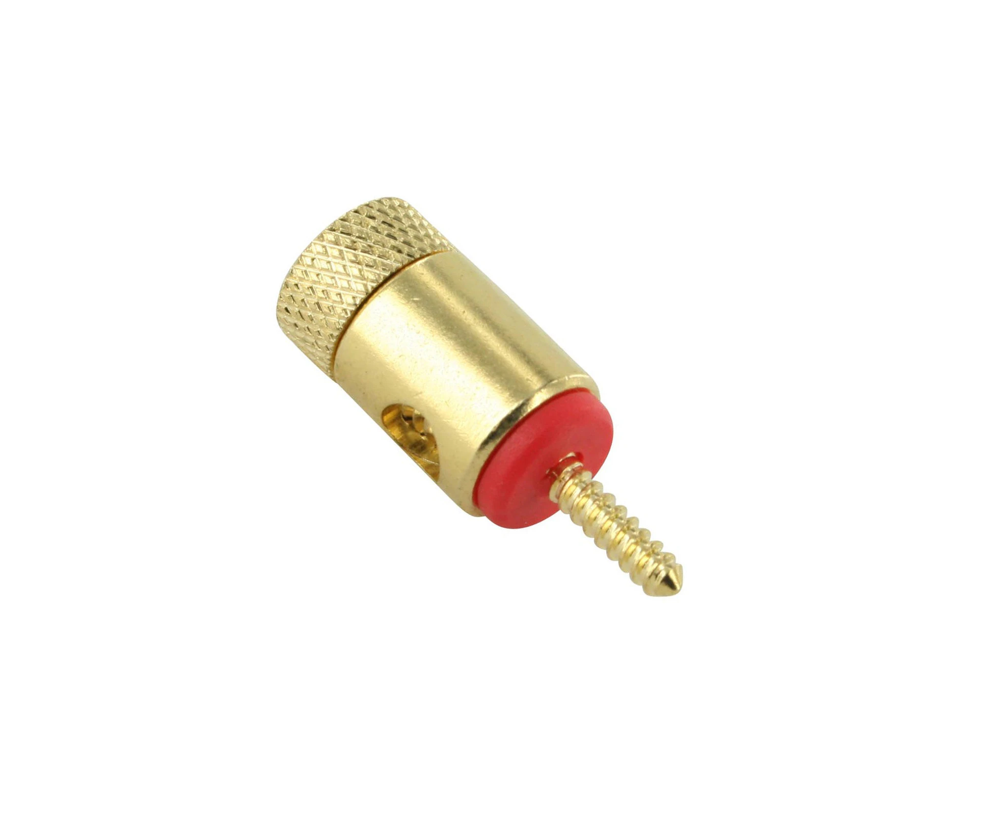 Gold Plated Speaker Cable Terminal Pin Takes 10 AWG Red DIY Hi-Fi Home Theatre