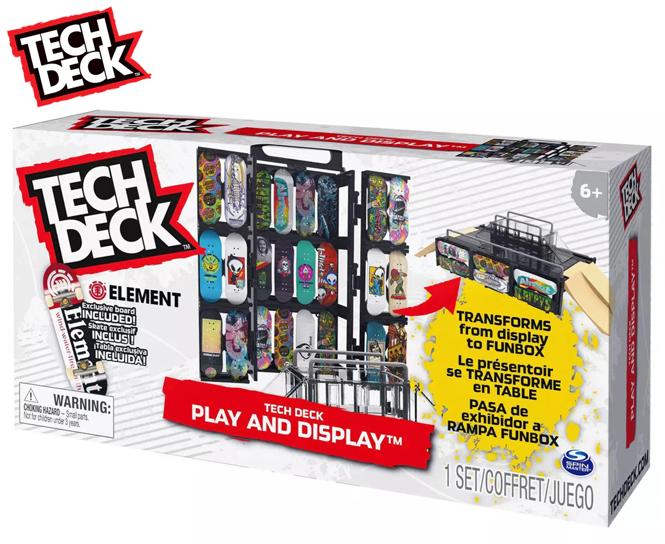 Tech Deck Play & Display Fingerboards/Skatepark SK8 Shop Kids Playing Toy Set 6+