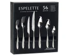 Noritake 56-Piece Espelette Stainless Steel Cutlery Set - Silver
