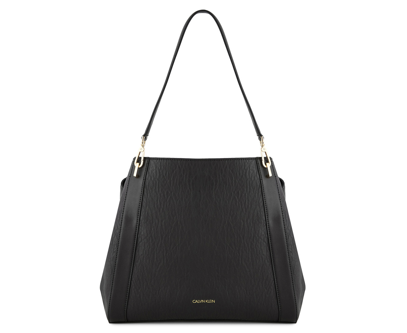 Calvin Klein Ellie Large Tote Bag - Black/Gold | Catch.co.nz