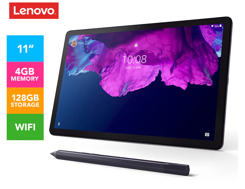 Lenovo 11" Tab P11 128GB Tablet w/ Precision Pen 2 - Black ZA7R0249AU