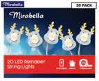 Mirabella 20 LED Reindeer Battery Operated String Lights - Warm White