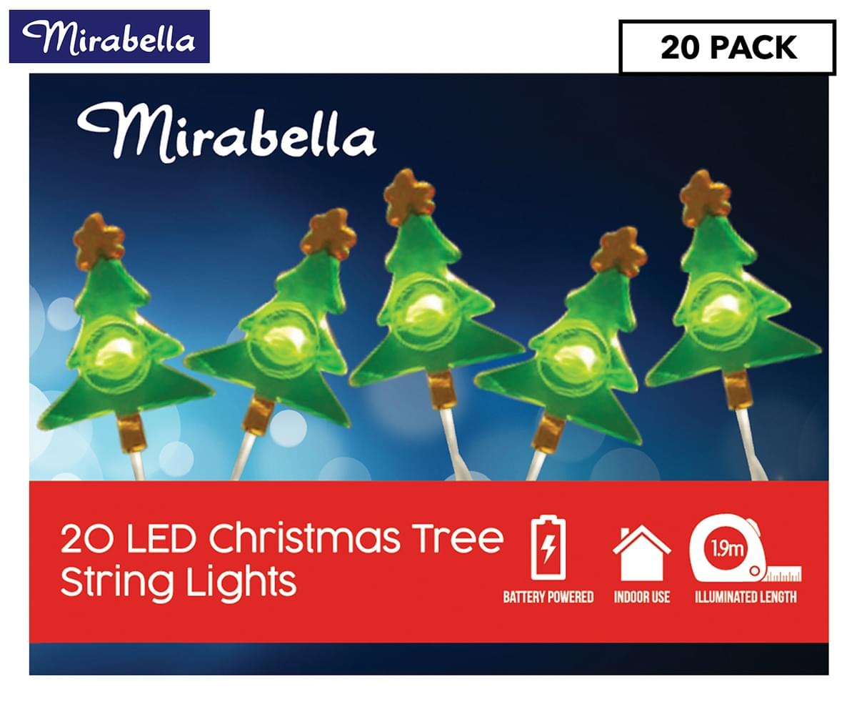 Mirabella 20 LED Christmas Tree Battery Operated String Lights - Warm White
