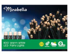 Mirabella 800 LED Solar Fairy Lights - Warm White