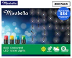 Mirabella 800 LED Solar Icicle Fairy Lights - Multi