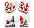 Large Christmas Village Winter Amusement Park Animated LED Light-up Musical Carnival with Roller Coaster Carousel Skaters