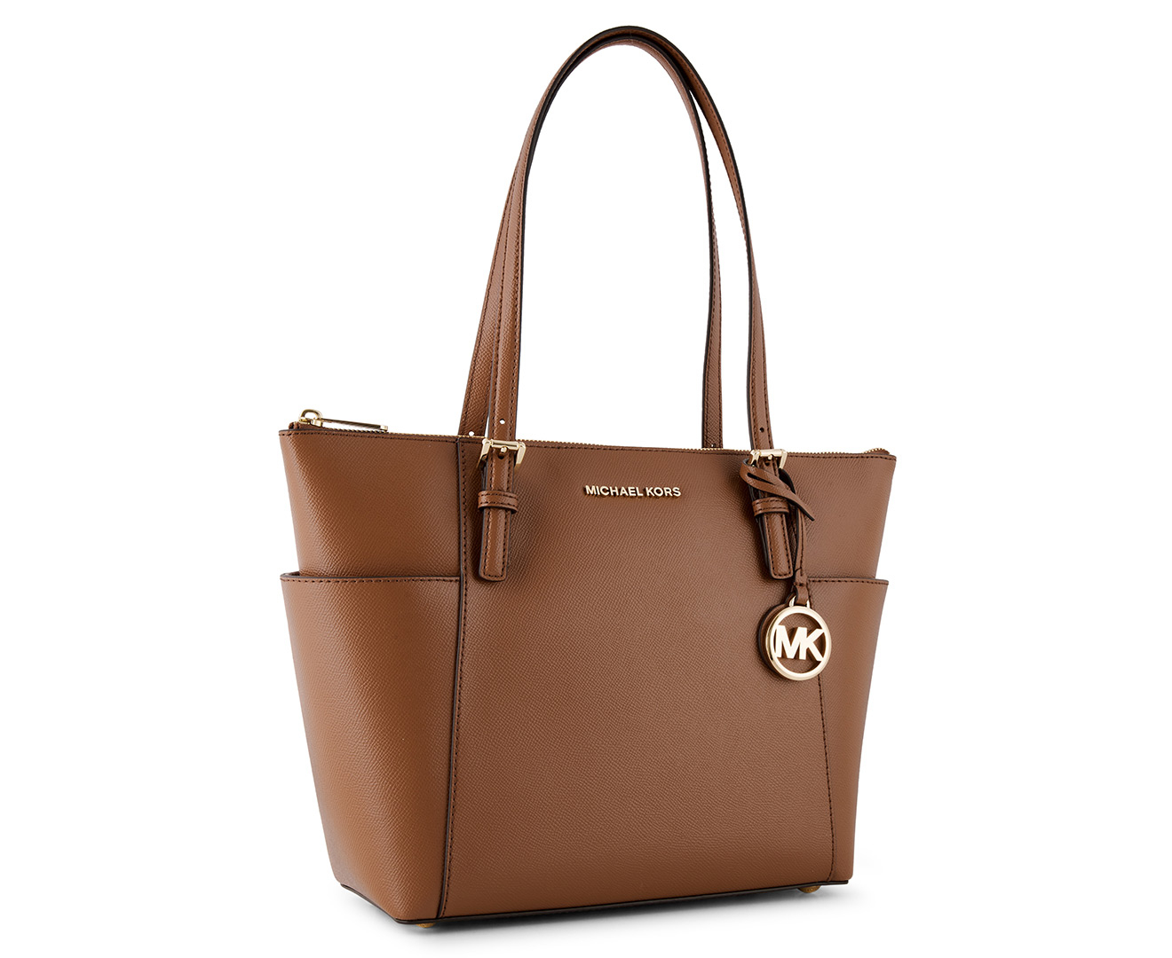 Michael Kors Jet Set East West Leather Tote Bag - Luggage 