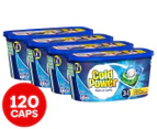 4 x 30pk Cold Power Triple Front & Top Loader Laundry Detergent Capsules