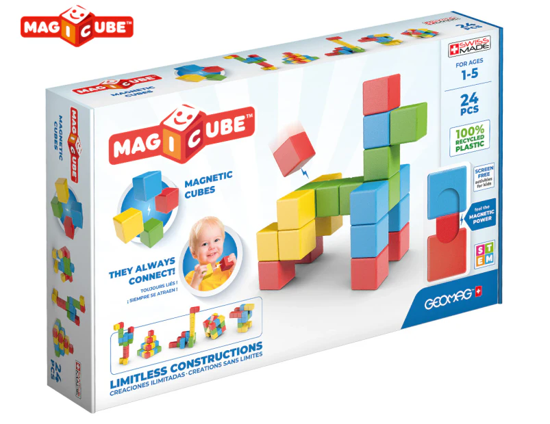 Geomag 24-Piece Magicube Full Colour Magnetic Cubes