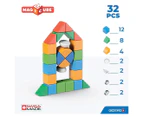 Geomag 32-Piece Magicube Shapes Magnetic Building Blocks