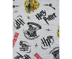 Harry Potter Mens Hogwarts Crest Lounge Pants (Grey/Black) - NS6185