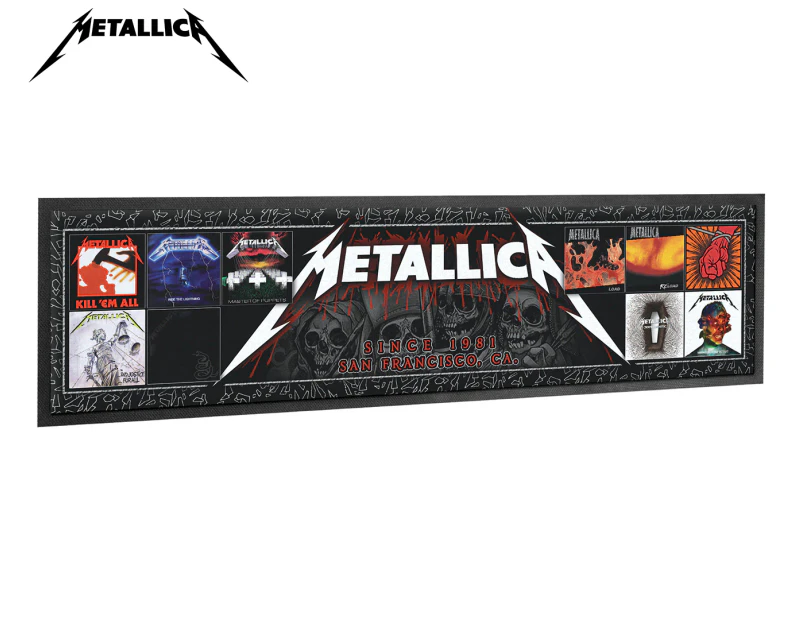 Metallica Albums Design Bar Mat Runner