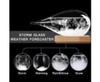 EZONEDEAL  Storm Glass Weather Predictor Wooden Base for Home & Office Decoration Forecaster Bottle 7