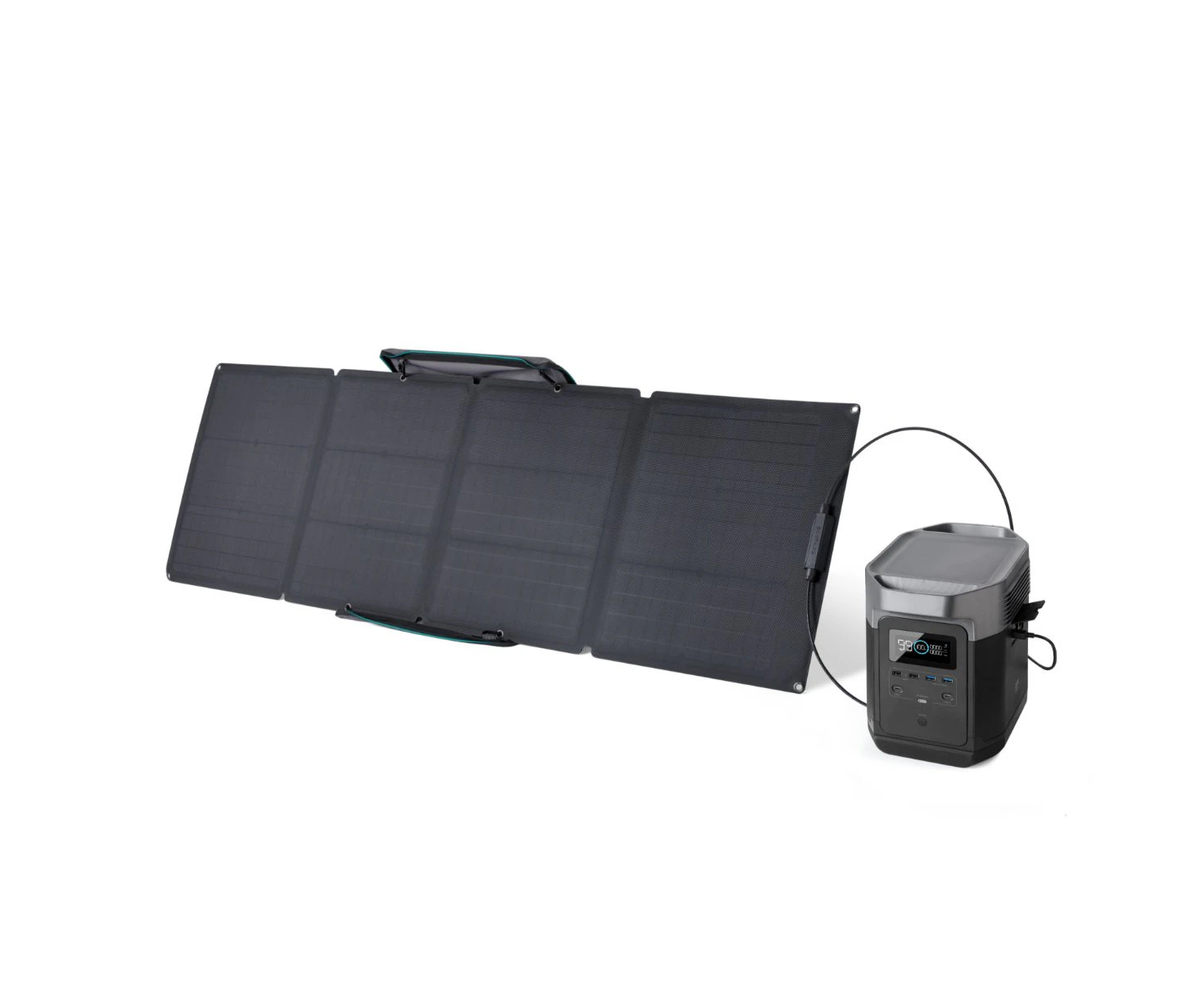 EcoFlow 1260Wh Delta Portable Power Station With 100W Solar Panel,Full Charge in 1.6 Hours, Generator for Outdoors Camping Travel Blackout