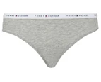 Tommy Hilfiger Women's Classic Logo Basic Bikini Briefs 3-Pack - Grey/Red/Blue