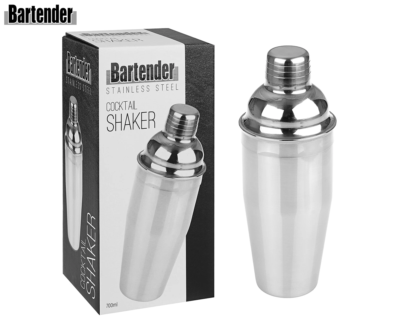 Bartender 750mL Cocktail Shaker - Silver