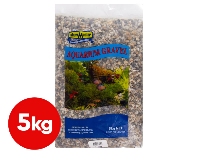 ShowMaster Aquarium Gravel Coarse Pebbles 5kg - Natural