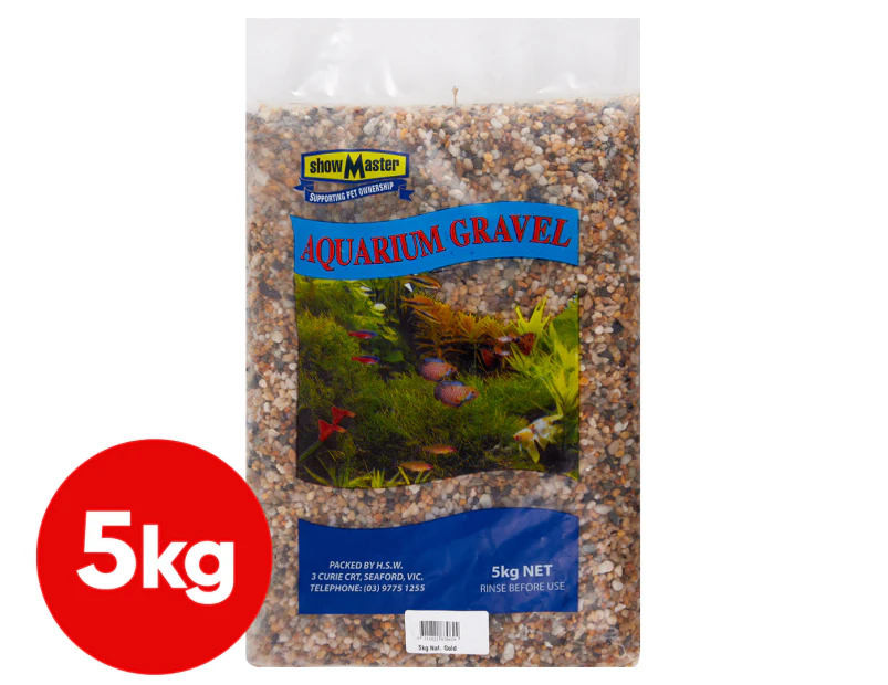 Showmaster Aquarium Gravel Pebbles 5kg - Gold