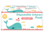 2 x 3-Ply Disposable Children's Face Masks 50-Pack