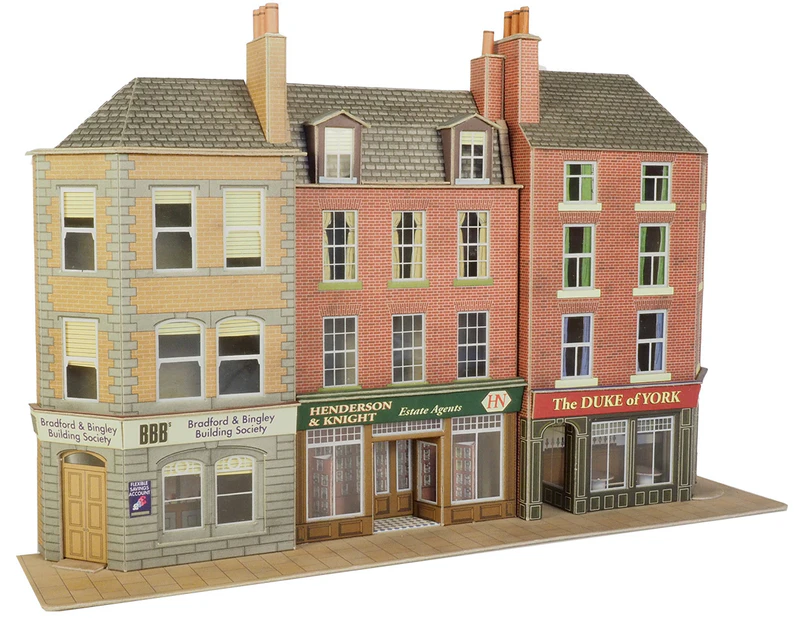 Metcalfe HO Low Relief-Pub and Shops Card Kit