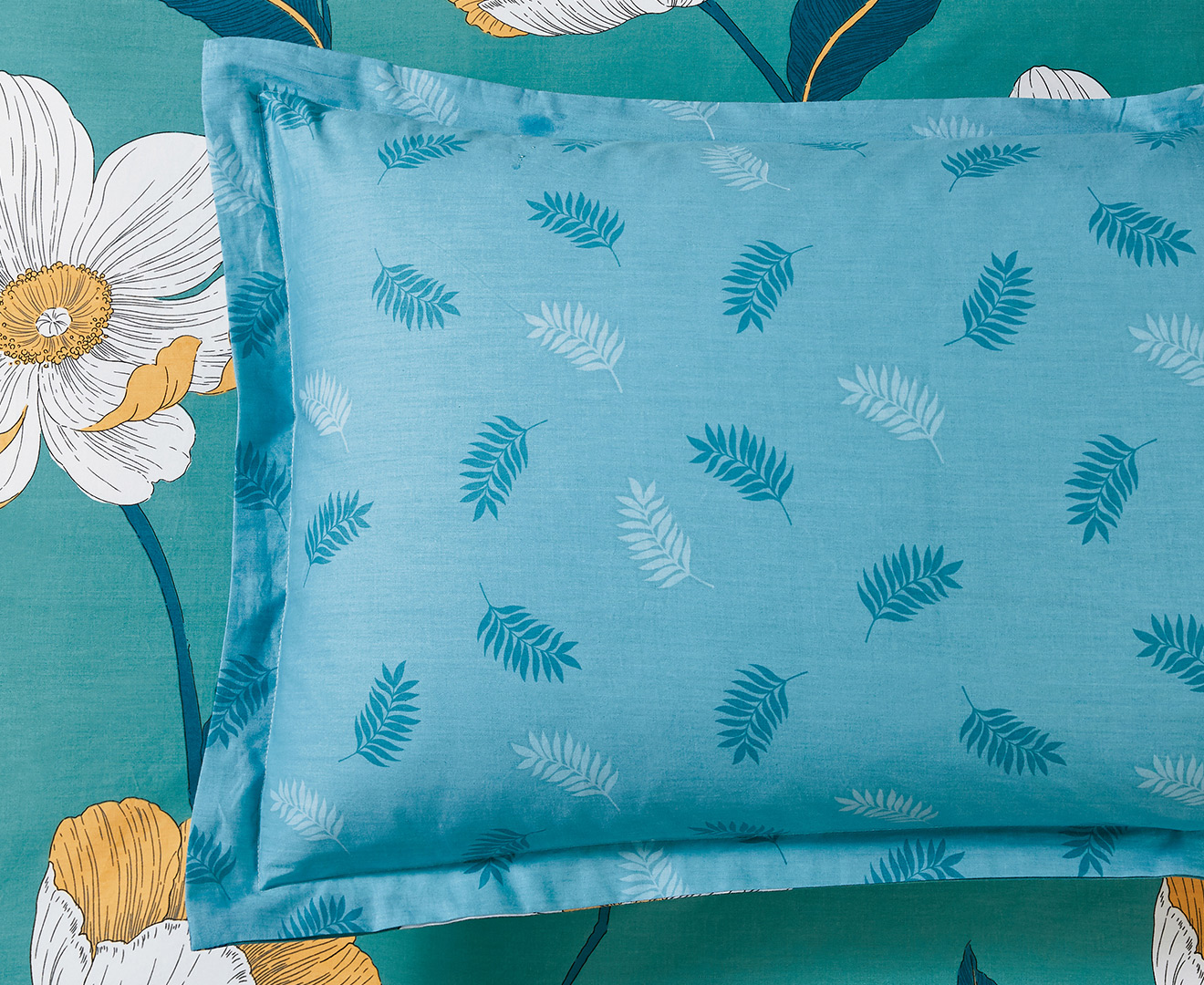 Gioia Casa Anya Fully Reversible Bed Quilt Cover Set - Teal | Catch.co.nz