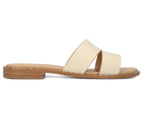 Siren Women's Billy Leather Slides - Cream