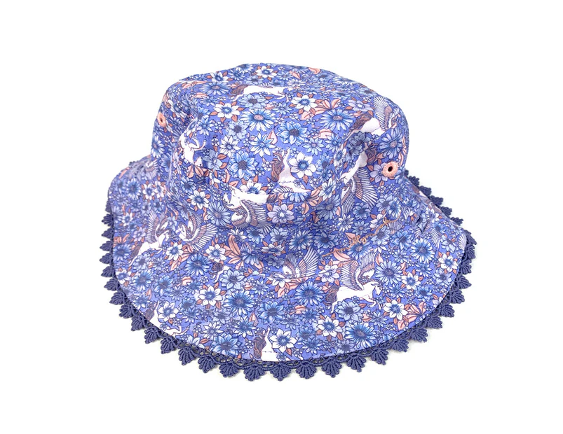 Millymook - Crystal Baby Girls Purple Bucket Hat