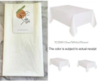6PCs 1.37 m x 2.74 m Plastic Table Cloth Washable, Waterproof, Durable - Clear & White Flower Pattern