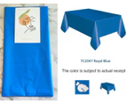 6PCs 1.37 m x 2.74 m Plastic Table Cloth Washable, Waterproof, Durable - Royal Blue