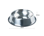 PaWz Pet Bowl Stainless Steel Non Tip Slip Dog Cat Puppy Water Food Feeder Dish
