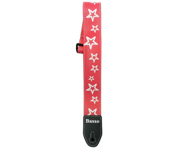 Basso Guitar Strap - Synthetic Pink Stars SF71PK