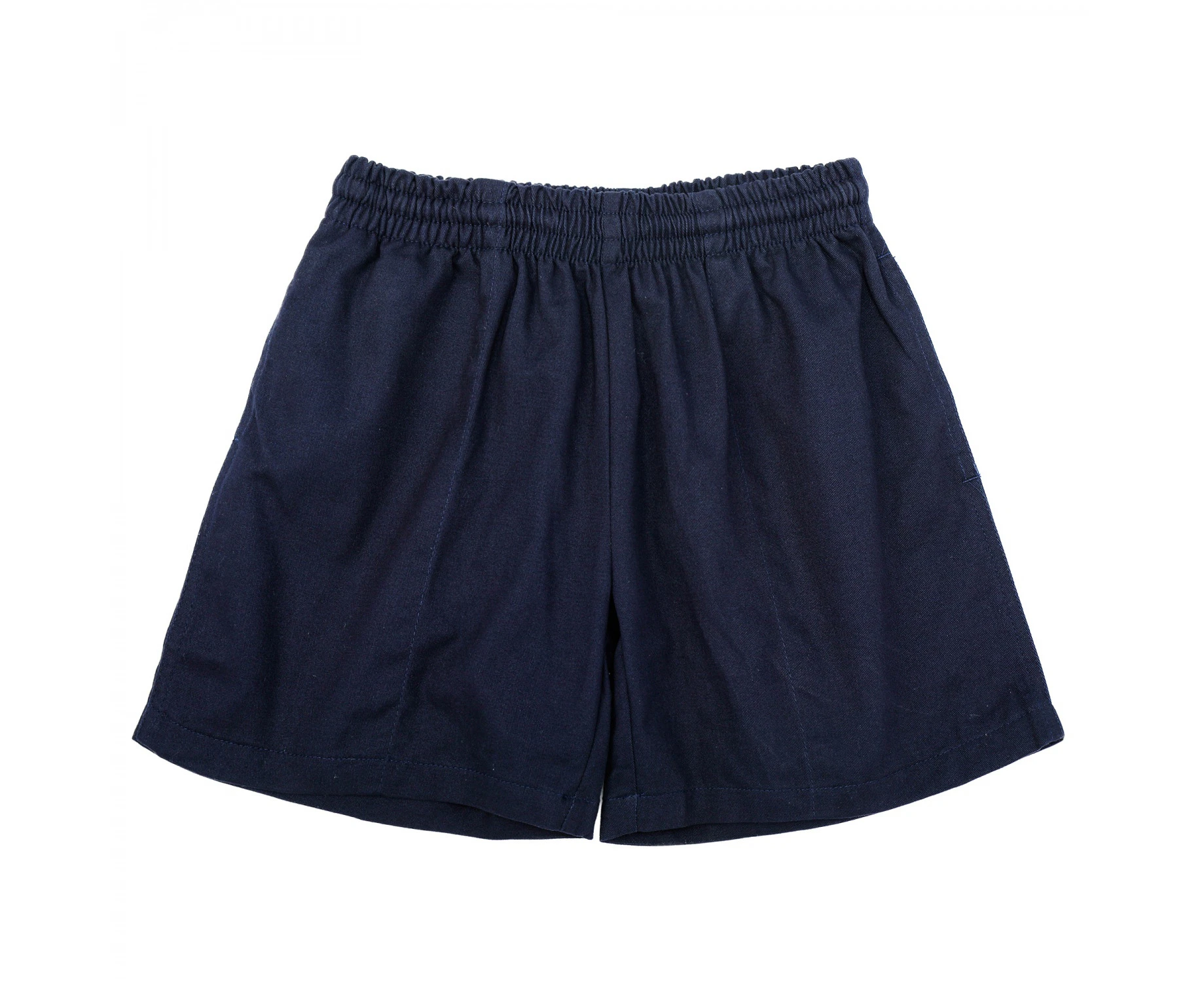 KIDS 100% COTTON WOVEN SCHOOL DRILL SHORTS-NAVY