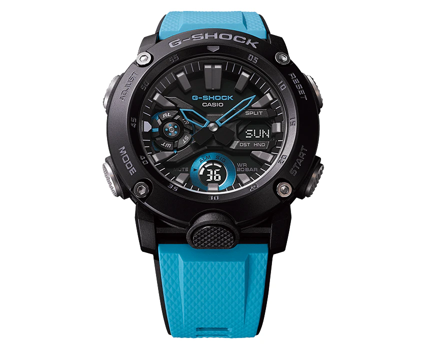 G-Shock Carbon Core Blue Band Watch GA2000-1A2