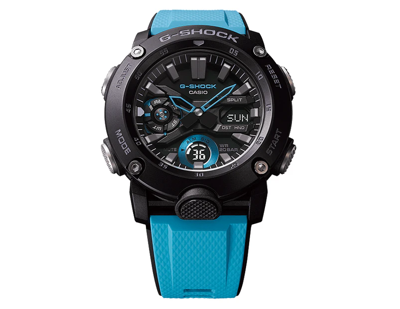 G-Shock Carbon Core Blue Band Watch GA2000-1A2