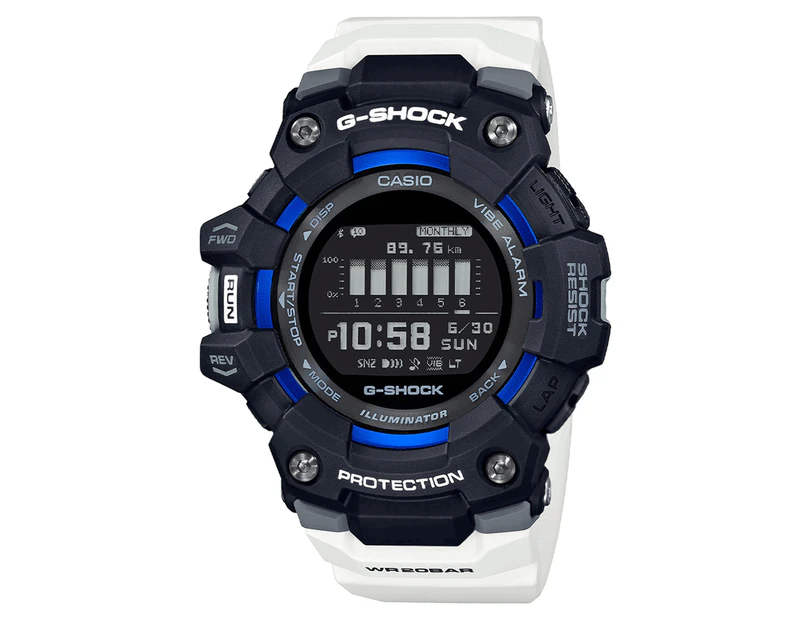 Casio G-Shock Men's 49mm G-SQUAD GBD-100-1A7DR Resin Watch - Black/White